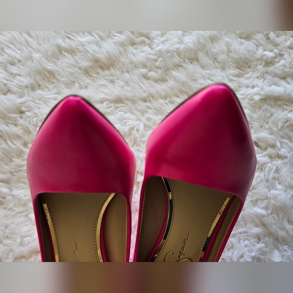 Jessica Simpson Hot Pink Pointed Toe Stiletto Heels - Picture 8 of 12